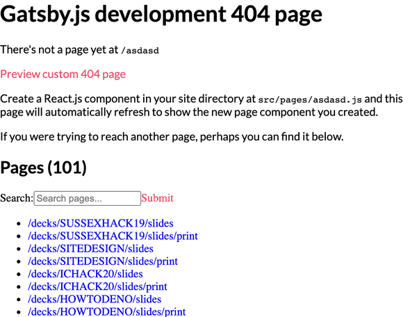development-404 page